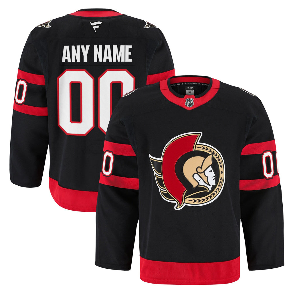Ottawa Senators Black Home Pro Custom Jersey