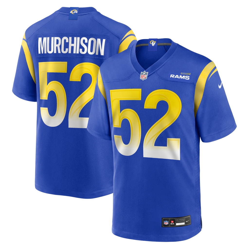 Los Angeles Rams Larrell Murchison Royal Team Game Football Jersey