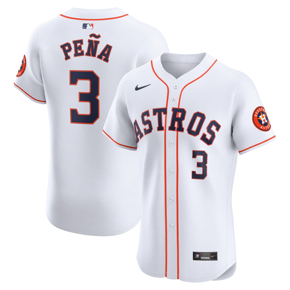 Houston Astros Jeremy Peña White Home Elite Player Baseball Jersey