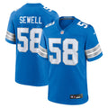 Detroit Lions Penei Sewell Blue Game Football Jersey