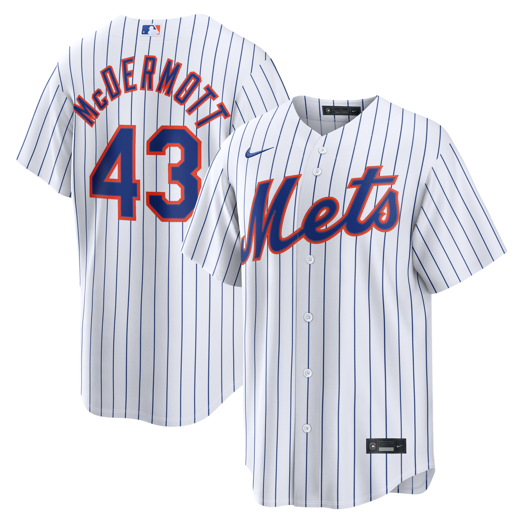 New York Mets Chayce McDermott White Home Replica Baseball Jersey