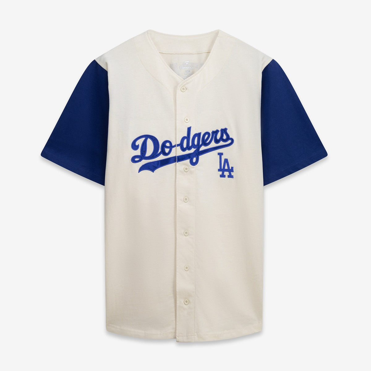Los Angeles Dodgers Profile Cream/Royal Big & Tall Two-Color Fashion Baseball Jersey