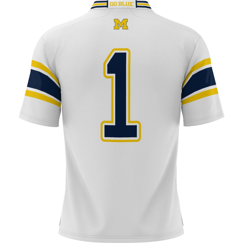 #1 Michigan Wolverines Football Jersey - White