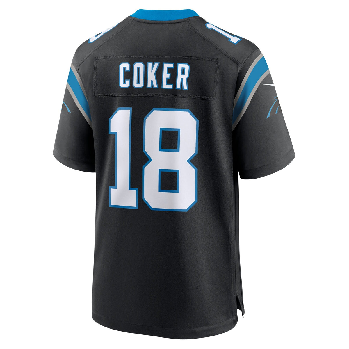 Carolina Panthers Jalen Coker Black Team Game Football Jersey