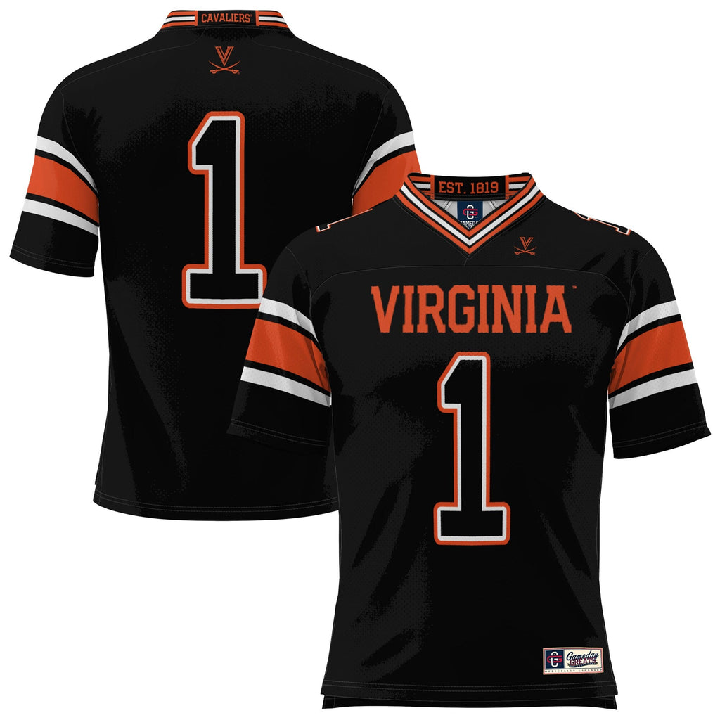 #1 Virginia Cavaliers Endzone Football Jersey - Black