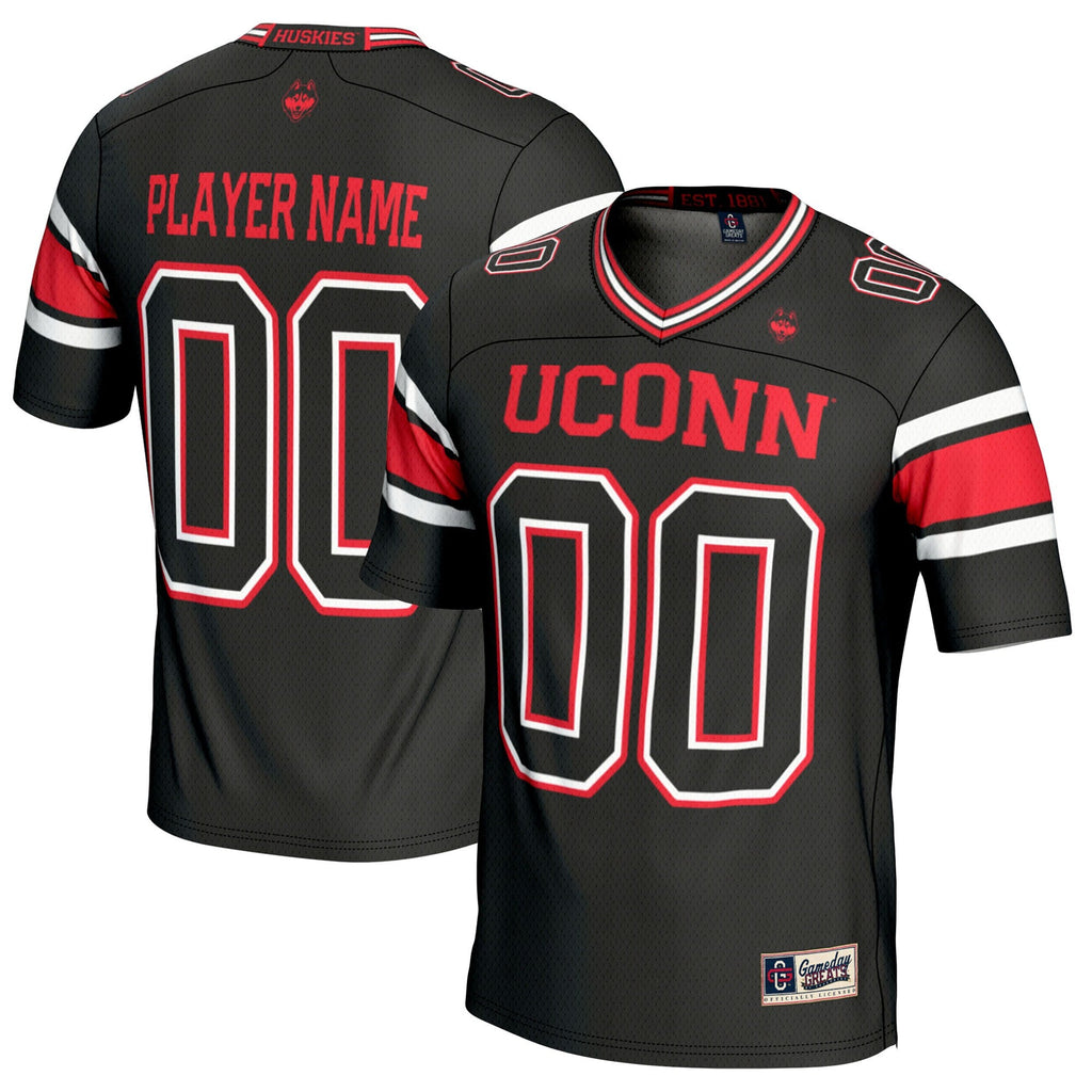 UConn Huskies NIL Pick-A-Player Football Jersey - Black