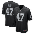 Las Vegas Raiders Alex Ward Black Team Game Football Jersey