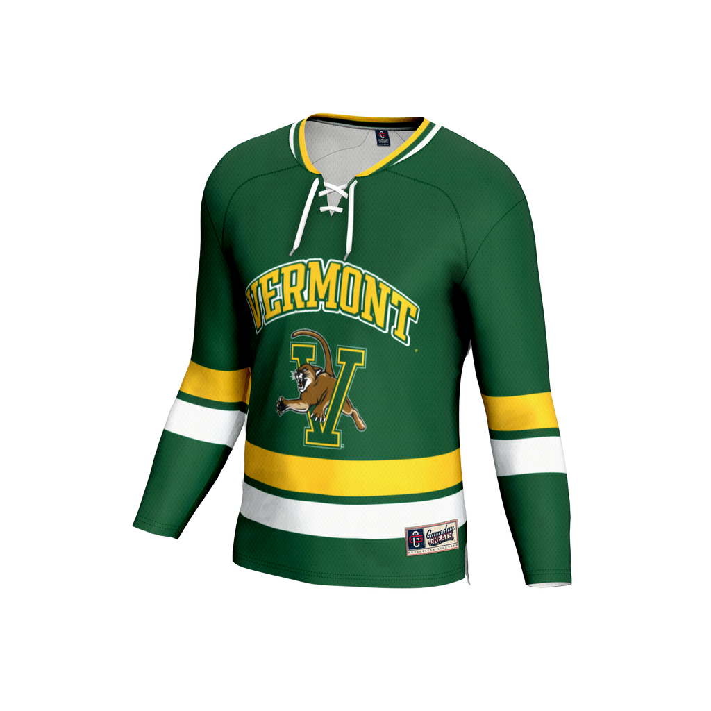 Vermont Catamounts Lightweight Hockey Fashion Jersey - Green
