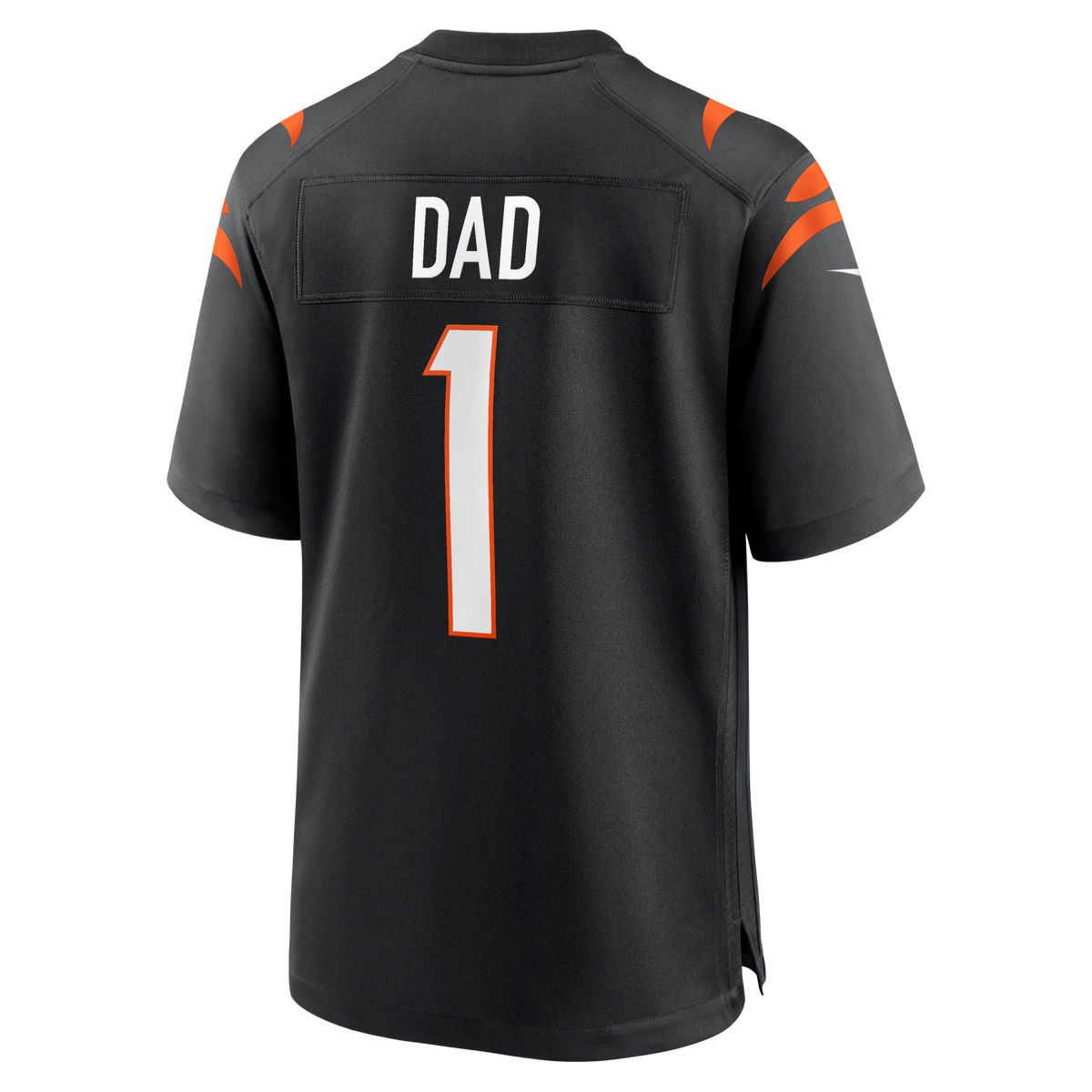 Cincinnati Bengals Number 1 Dad Black Game Football Jersey