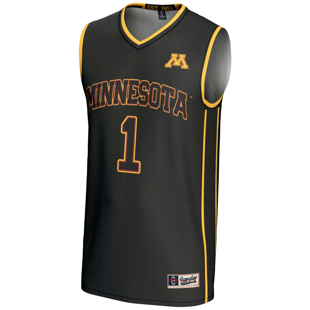 #1 Minnesota Golden Gophers Lightweight Basketball Jersey - Black