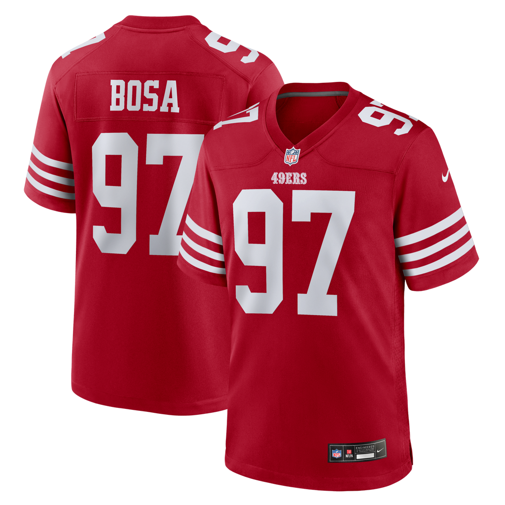 San Francisco 49ers Nick Bosa Scarlet Player Game Football Jersey