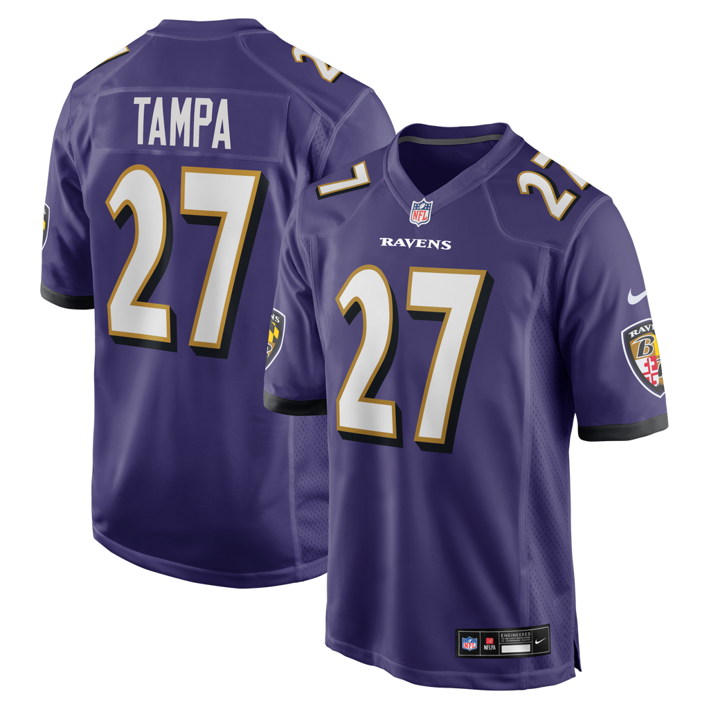 Baltimore Ravens T.J. Tampa Purple Team Game Football Jersey