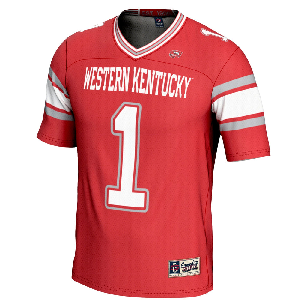 #1 Western Kentucky Hilltoppers Endzone Football Jersey - Red
