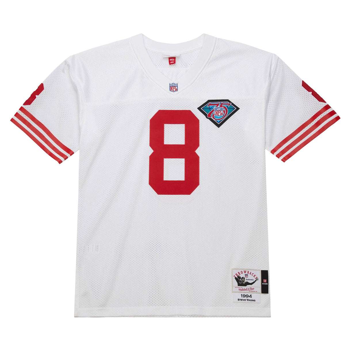 San Francisco 49ers 1994 Steve Young White Throwback Retired Player Football Jersey