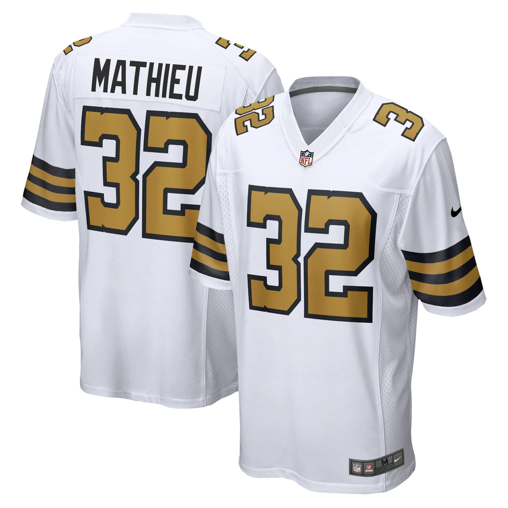 New Orleans Saints Tyrann Mathieu White Alternate Game Football Jersey