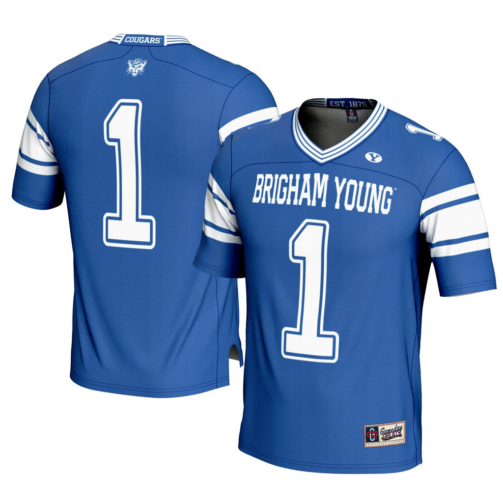 #1 Royal BYU Cougars Football Jersey