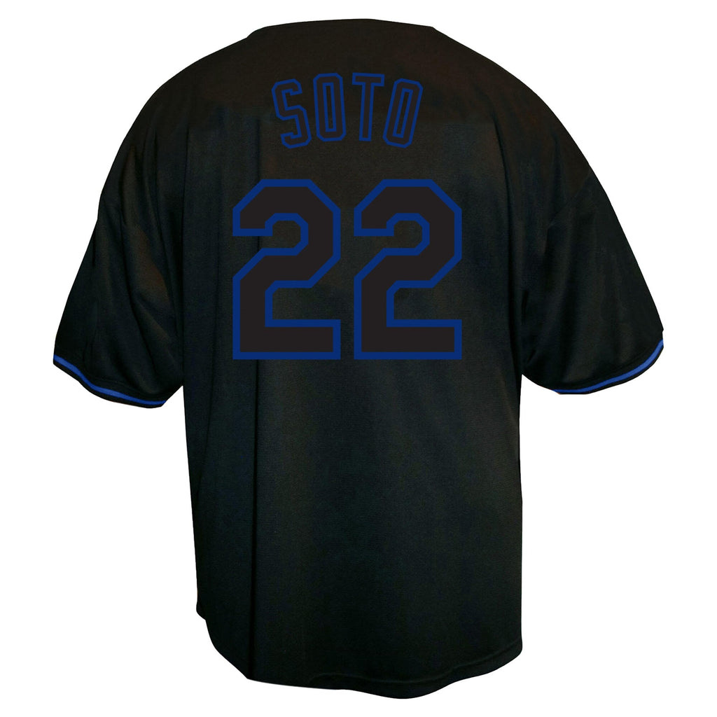 New York Mets Juan Soto Profile Black Big & Tall Pop Fashion Baseball Jersey
