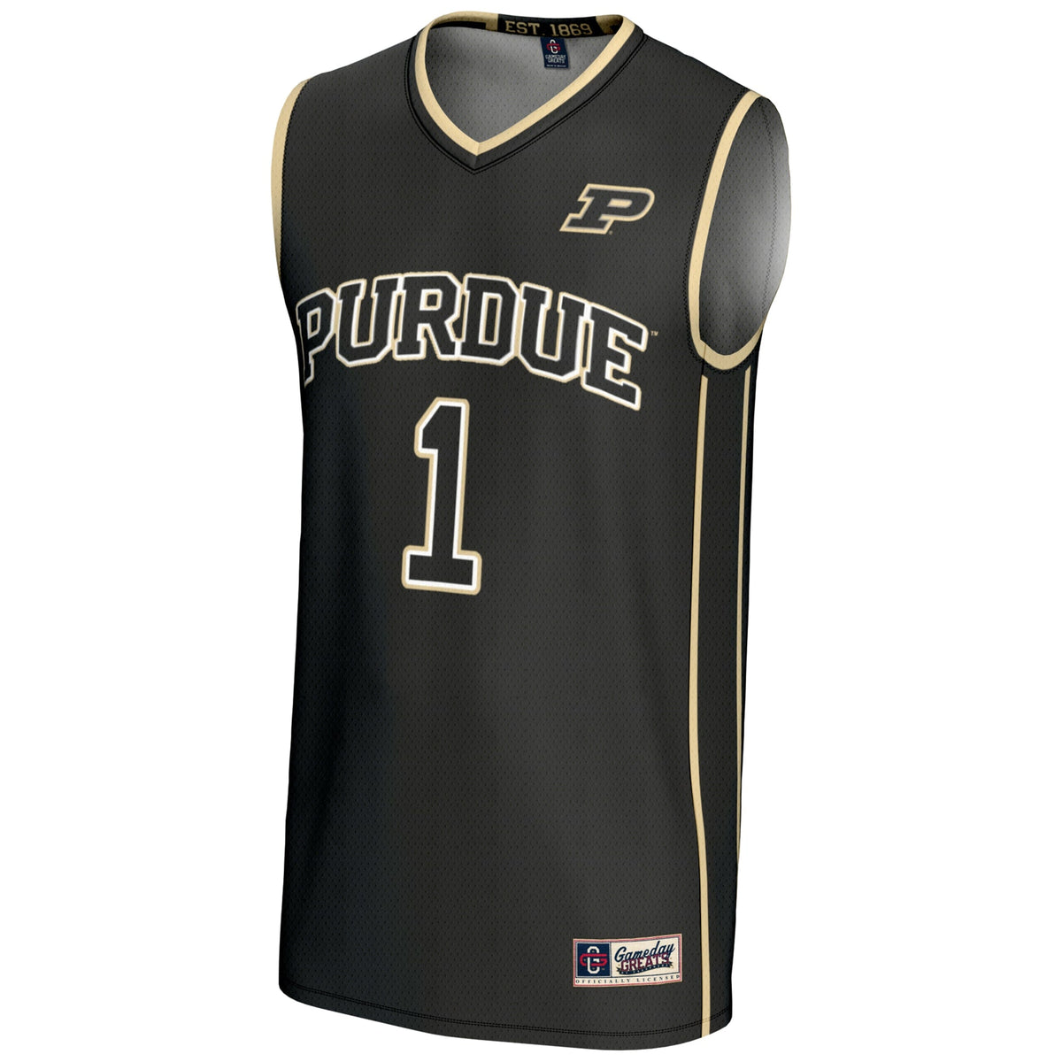 Male #1 Black Purdue Boilermakers Lightweight Basketball Jersey