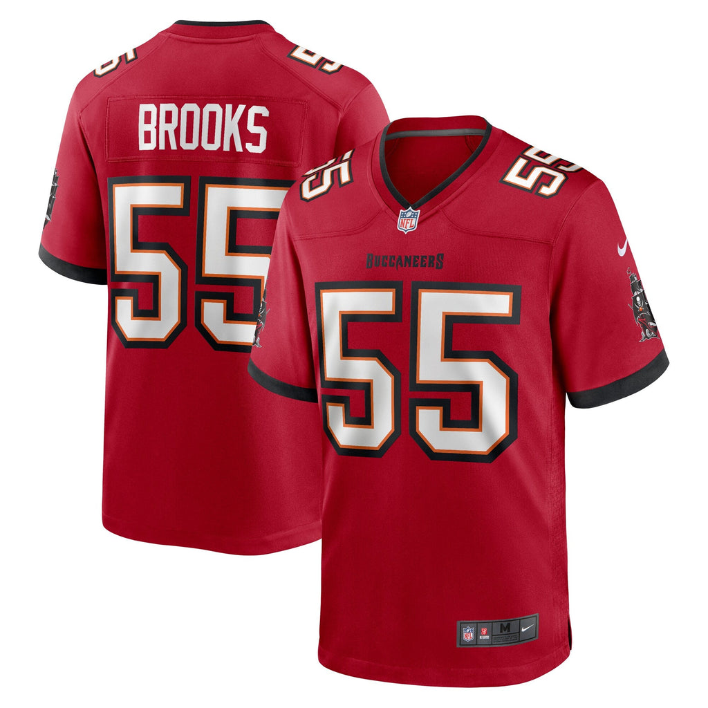 Tampa Bay Buccaneers Derrick Brooks Red Retired Player Game Football Jersey