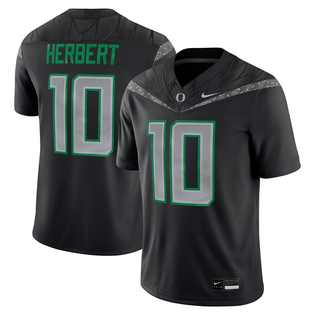 Justin Herbert Oregon Ducks Alumni Game Jersey - Black