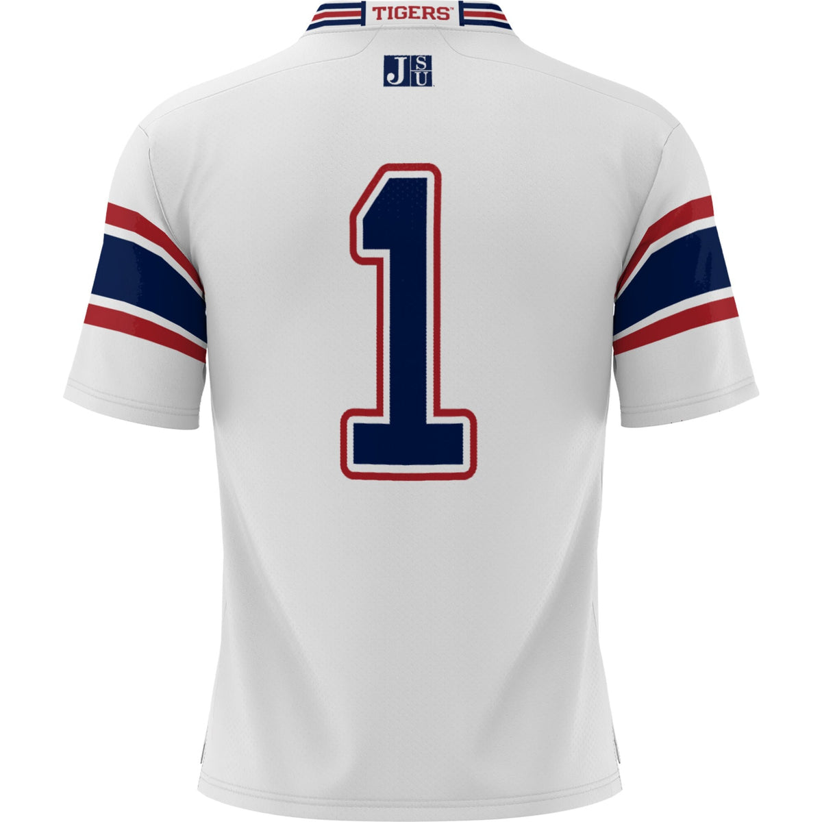 #1 White Jackson State Tigers Football Jersey