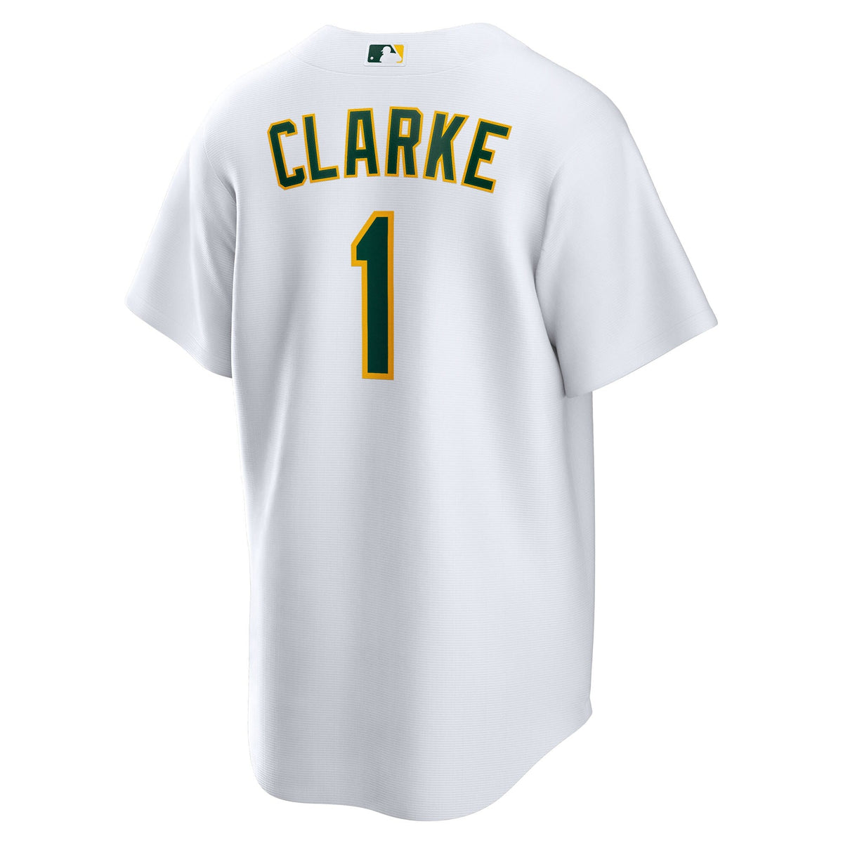 Athletics Denzel Clarke White Home Replica Baseball Jersey