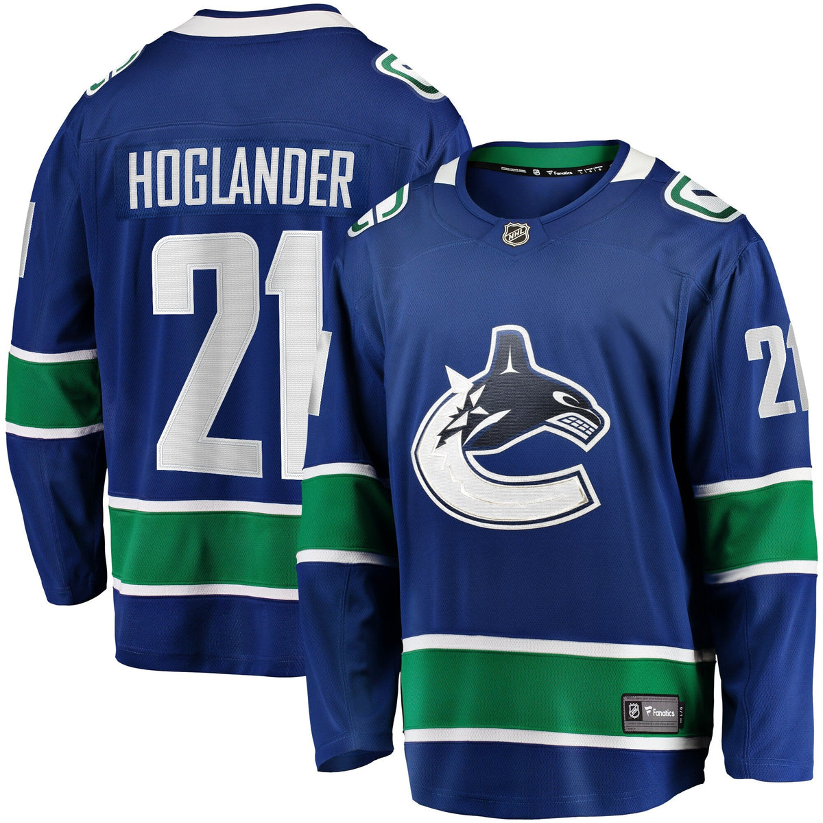 Vancouver Canucks Nils Hoglander Blue Home Premier Breakaway Player Hockey Jersey