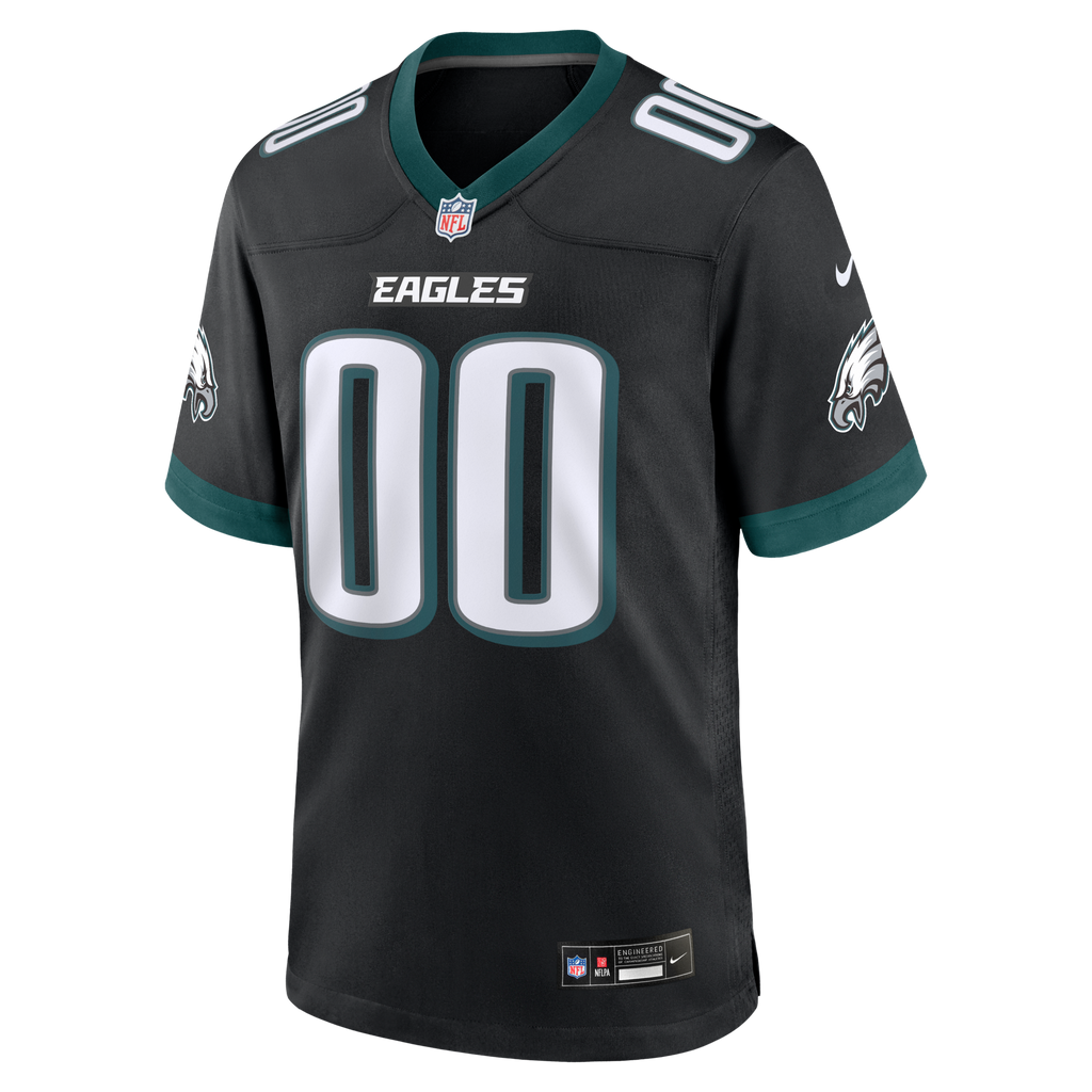 Philadelphia Eagles Black Alternate Custom Game Football Jersey