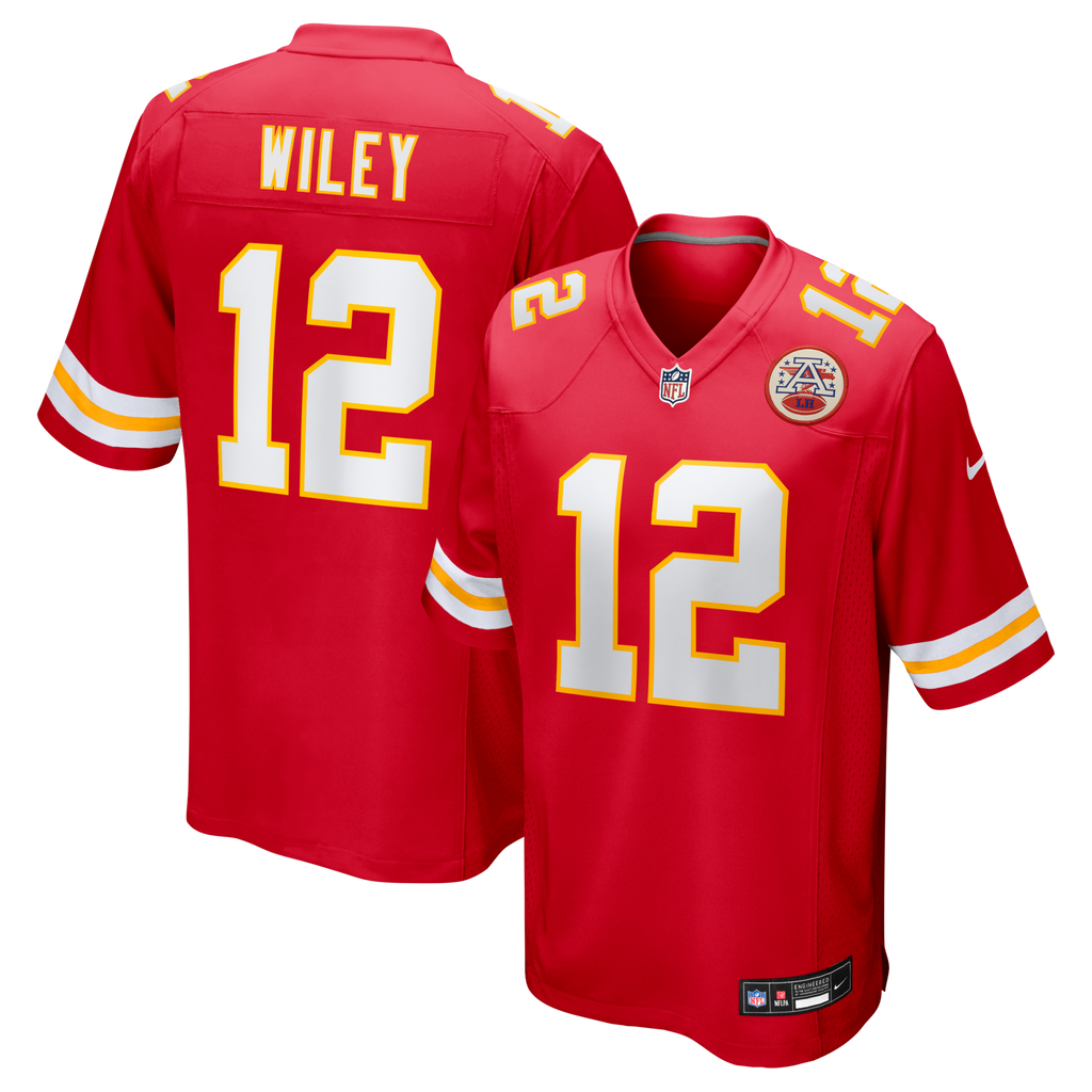 Kansas City Chiefs Jared Wiley Red Game Football Jersey