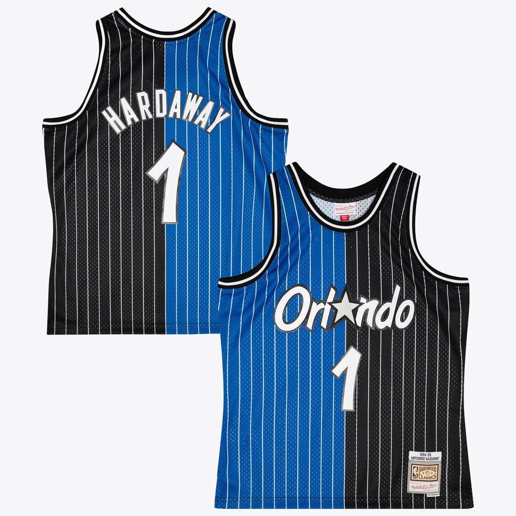 Orlando Magic Anfernee Hardaway 1994 Split Swingman Jersey - Black/Blue