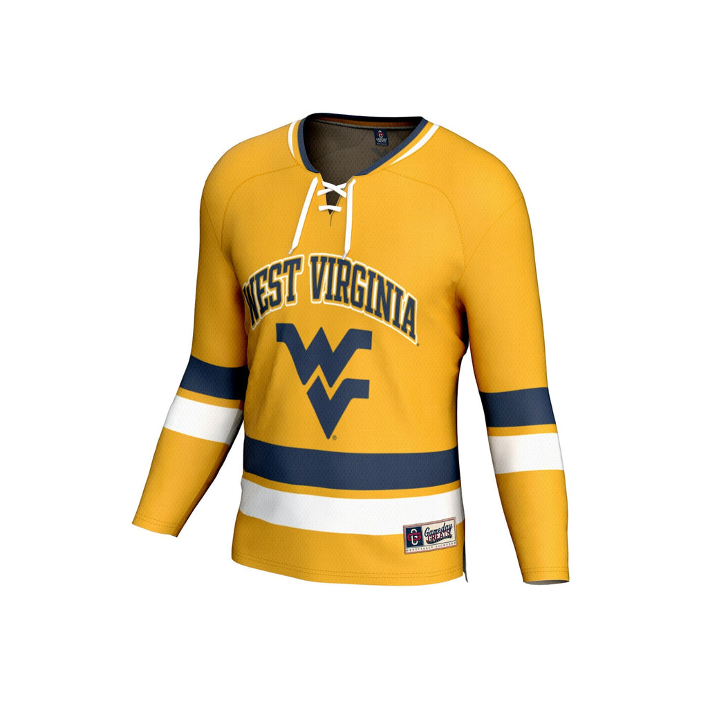 Gold West Virginia Mountaineers Spirit Hockey Jersey