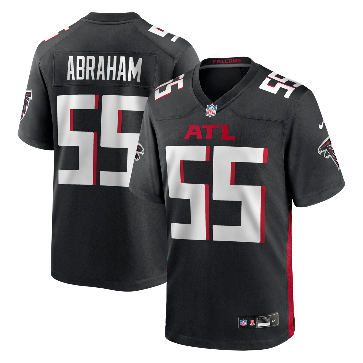Atlanta Falcons John Abraham Black Game Retired Player Football Jersey