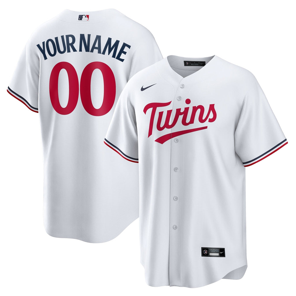 Minnesota Twins White Home Replica Custom Baseball Jersey