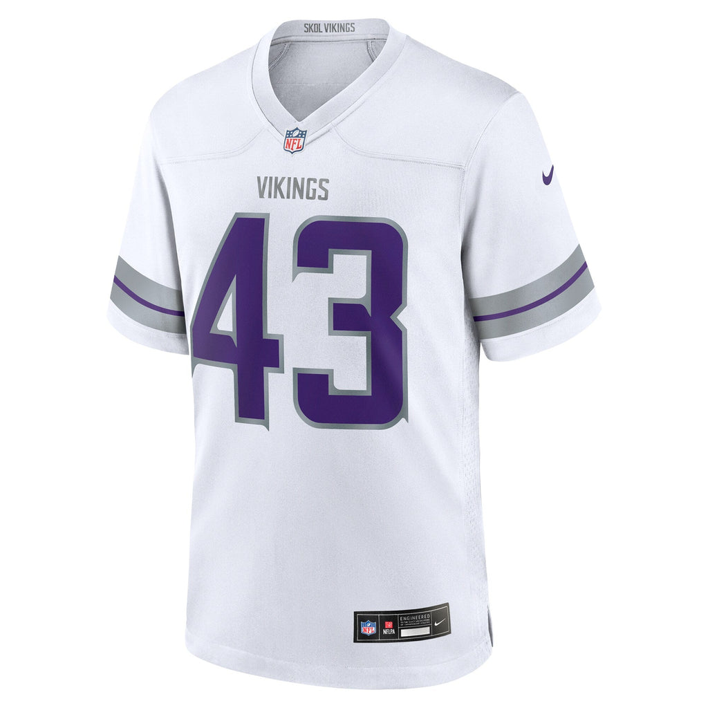 Minnesota Vikings Andrew Van Ginkel White Alternate Game Football Jersey