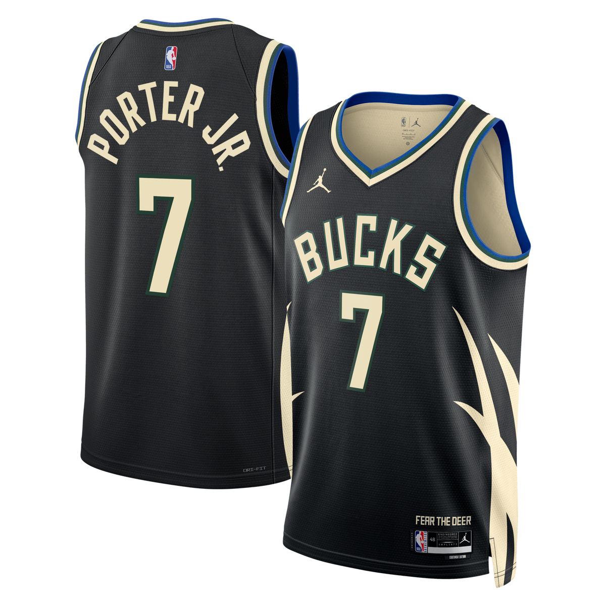 Milwaukee Bucks Statement Edition Swingman Jersey - Hunter Green - Kevin Porter Jr.