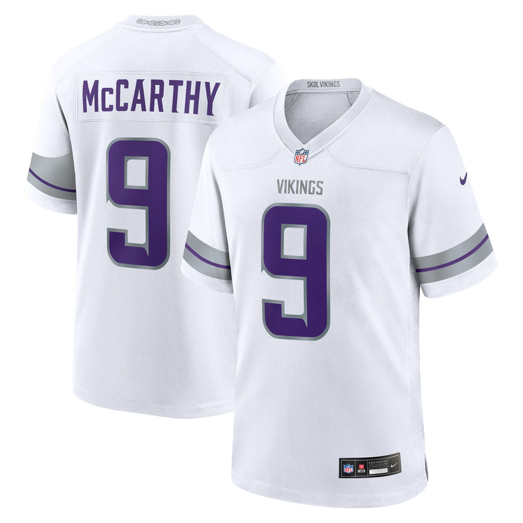 Minnesota Vikings J.J. McCarthy White Alternate Game Player Football Jersey