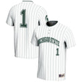 #1 Michigan State Spartans Lightweight Softball Jersey - White