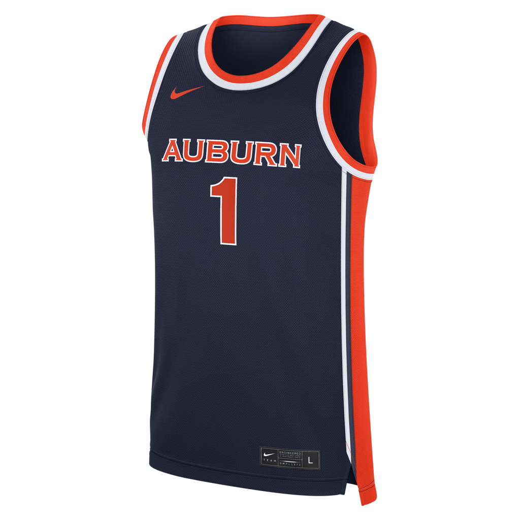 Navy Auburn Tigers #1 Road War Eagle Replica Basketball Jersey