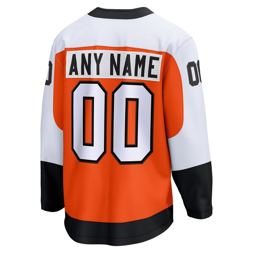 Philadelphia Flyers Orange Home Breakaway Custom Hockey Jersey