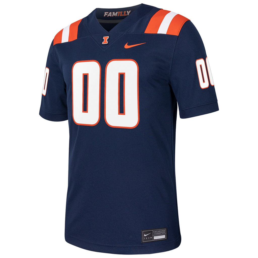 Illinois Fighting Illini Pick-A-Player NIL Football Game Jersey - Navy
