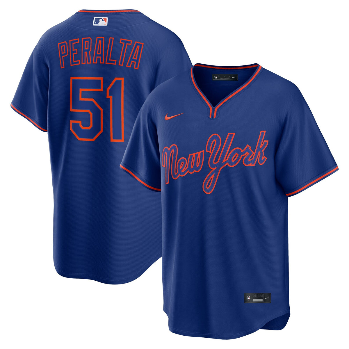 New York Mets Freddy Peralta Royal Alternate Replica Baseball Jersey