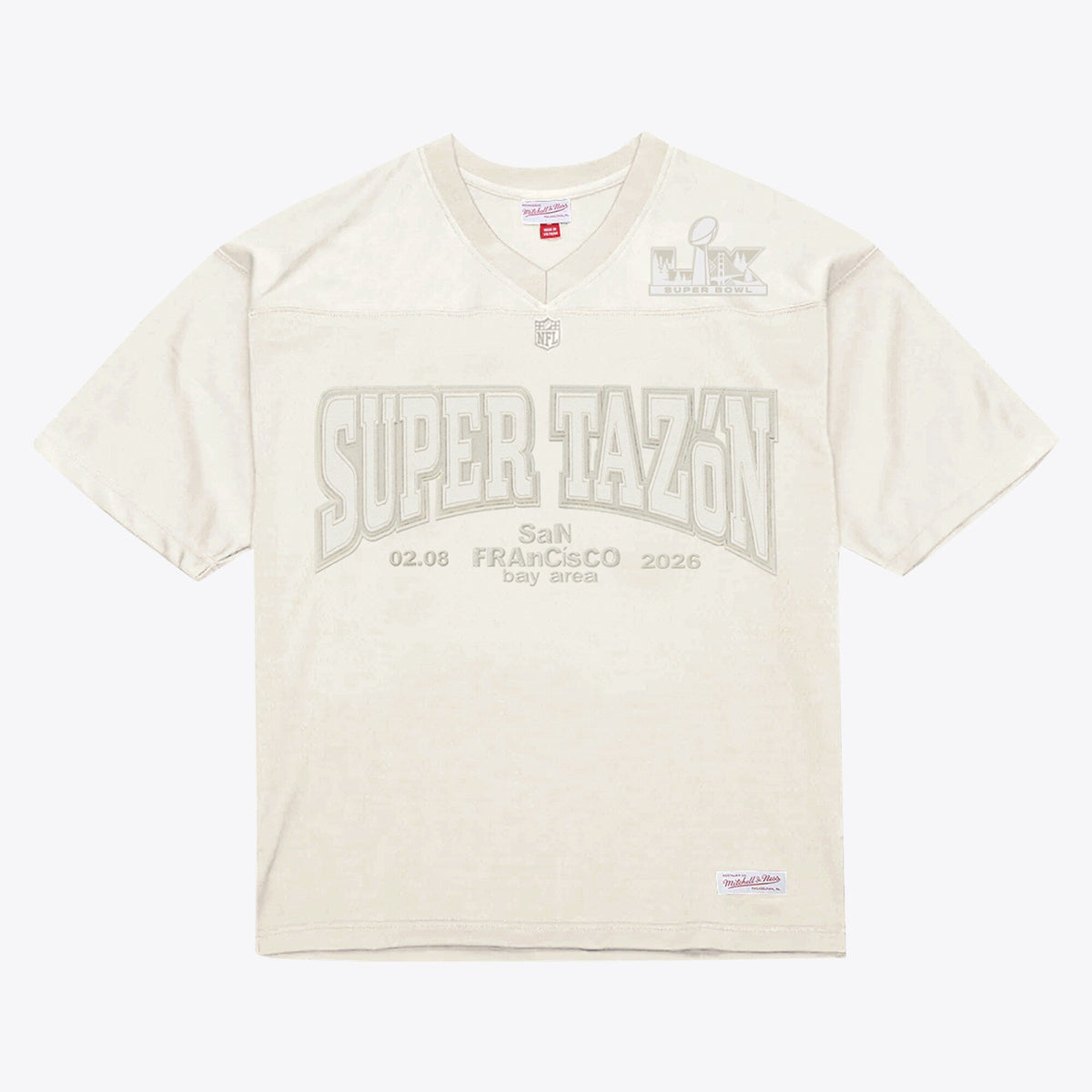 Bad Bunny x Super Tazón Cream Bad Bunny Legacy Football Jersey