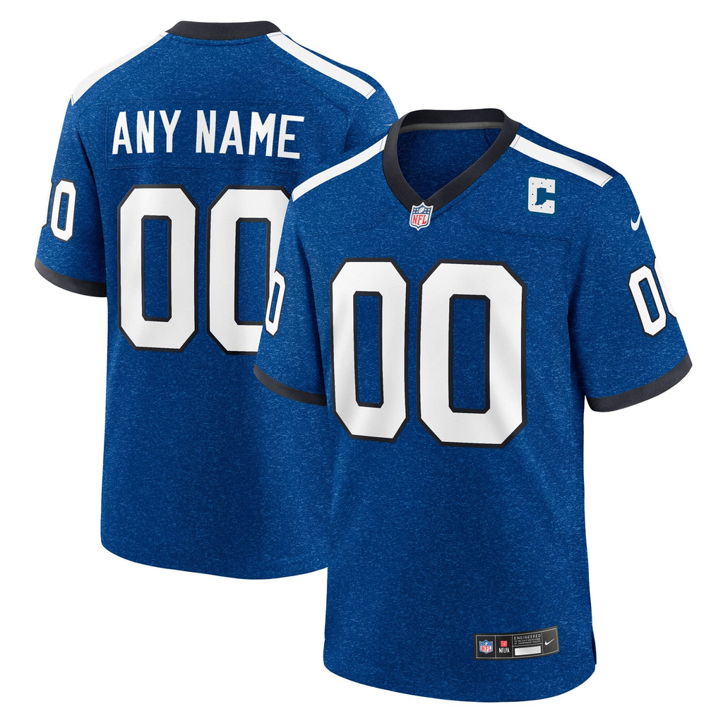 Indiana Nights Indianapolis Colts Blue Alternate Custom Game Football Jersey