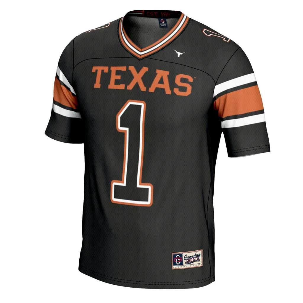 #1 Black Texas Longhorns Football Jersey