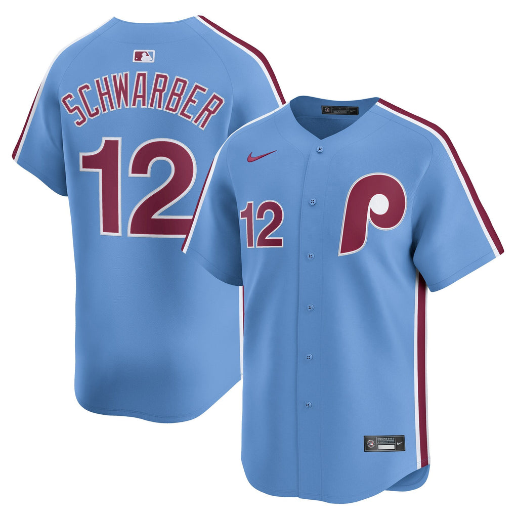 Philadelphia Phillies Kyle Schwarber Light Blue Alternate Limited Baseball Jersey