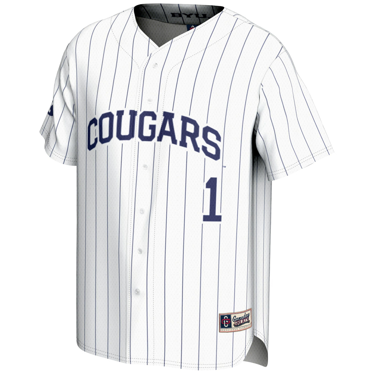 #1 White BYU Cougars Lightweight Baseball Jersey