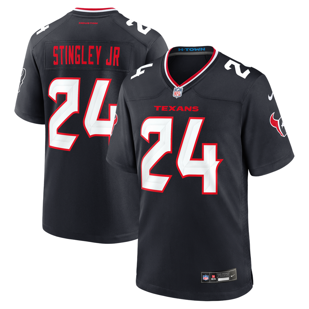 Houston Texans Derek Stingley Jr. Navy Game Football Jersey