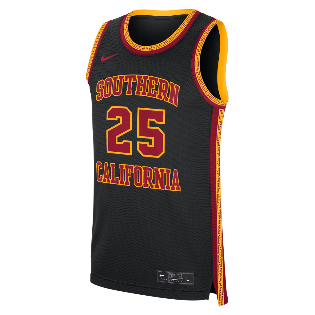 #25 Black USC Trojans Alternate Replica Basketball Jersey
