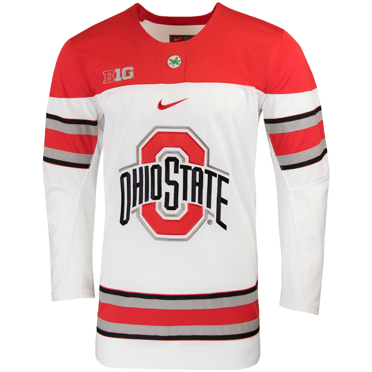 White Ohio State Buckeyes Replica College Hockey Jersey