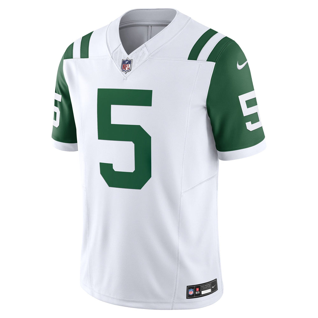 New York Jets Garrett Wilson White Classic Alternate Vapor F.U.S.E. Limited Football Jersey